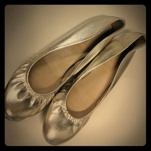 Jcrew Cece Metallic Ballet Flats